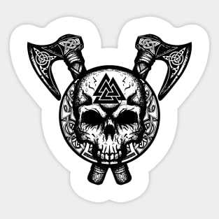 Odin Valknut Skull Sticker